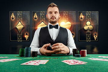 Live casino blackjack dealer