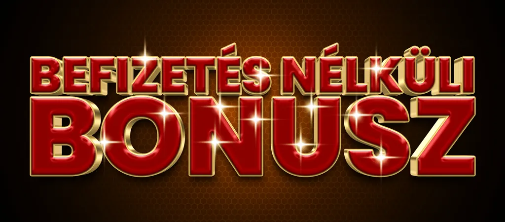 Befizetés nélküli online kaszinó bónusz ajánlat, dekoratív promóciós felirat
