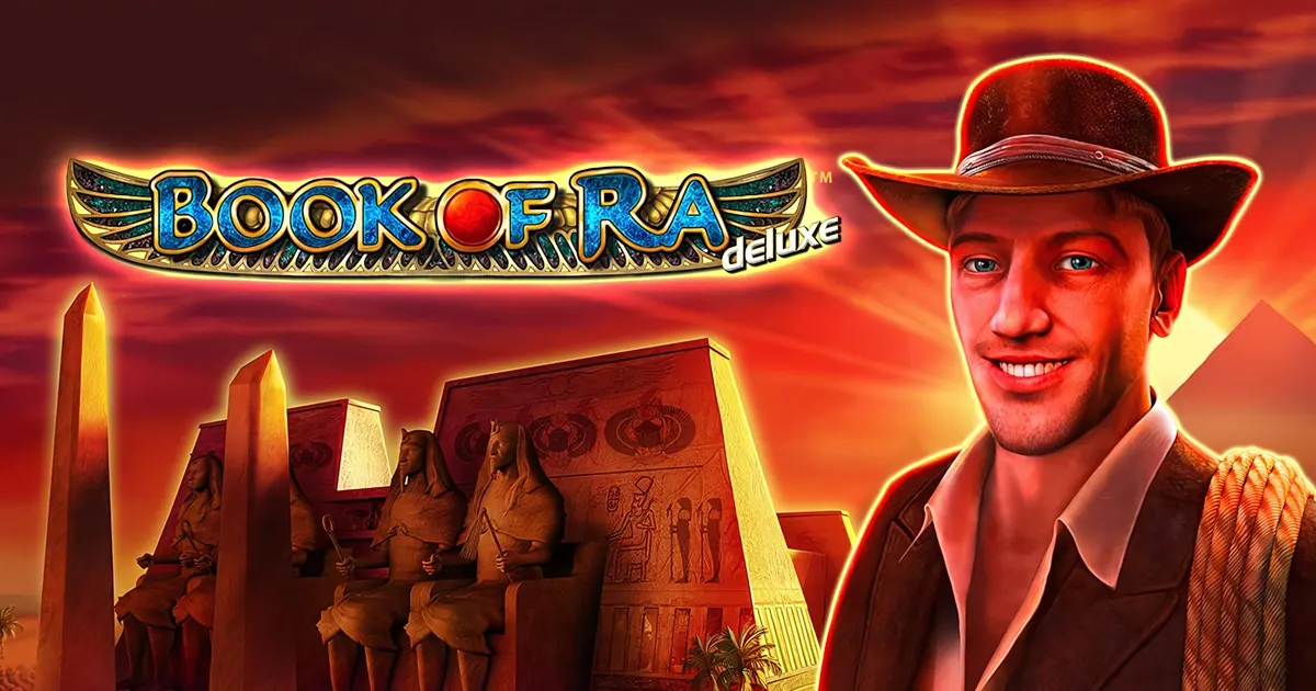 Book of Ra Deluxe online nyerőg&eacute;p, Novomatic ikonikus egyiptomi slot bor&iacute;t&oacute;k&eacute;p főhőssel