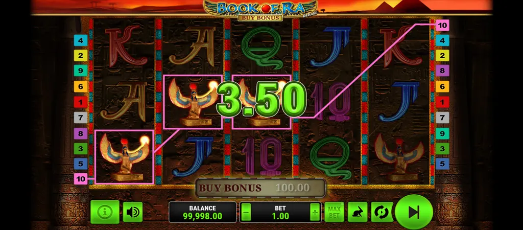 Book of Ra Deluxe j&aacute;t&eacute;k k&ouml;zben, Novomatic online nyerőg&eacute;p p&ouml;rget&eacute;sek &eacute;s nyerő kombin&aacute;ci&oacute;k