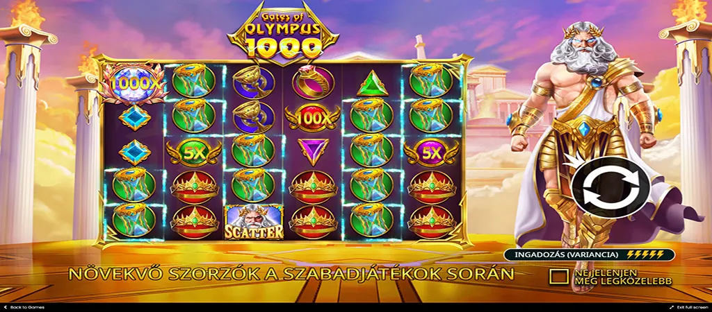 Gates of Olympus 1000 Pragmatic Play online nyerőg&eacute;p j&aacute;t&eacute;kt&aacute;bla &eacute;s szorz&oacute;k