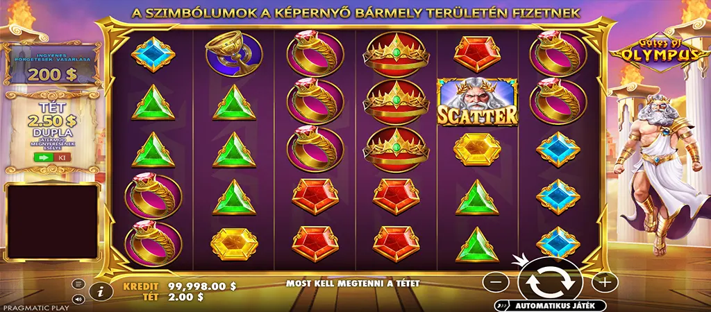 Gates of Olympus online nyerőg&eacute;p j&aacute;t&eacute;kmenet a Pragmatic Play fejleszt&eacute;s&eacute;ben