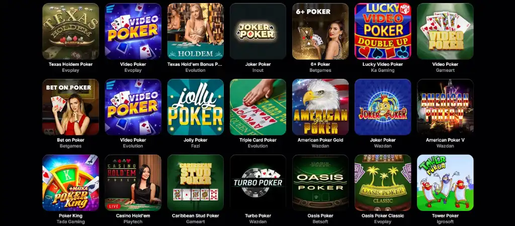 Asztali kaszin&oacute; j&aacute;t&eacute;kok v&aacute;laszt&eacute;ka, p&oacute;ker, blackjack &eacute;s rulett az NVCasino oldal&aacute;n