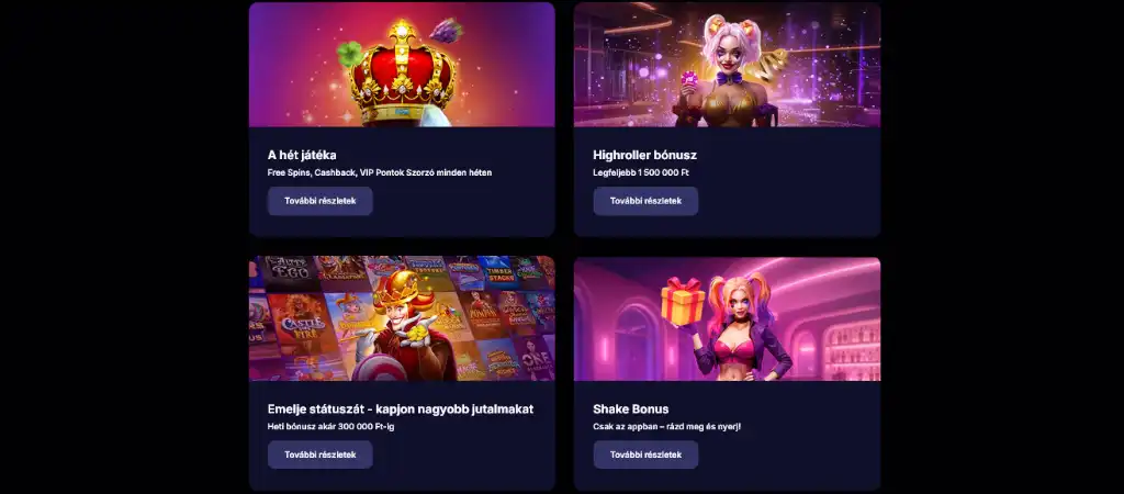 Online kaszin&oacute; b&oacute;nuszok &eacute;s VIP jutalmak magyar j&aacute;t&eacute;kosoknak NVCasino oldal&aacute;n