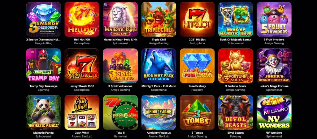 NVCasino online nyerőg&eacute;pes j&aacute;t&eacute;kok, klasszikus &eacute;s modern slot g&eacute;pek magyar j&aacute;t&eacute;kosoknak