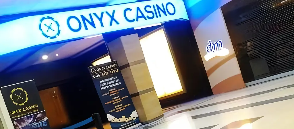 Onyx Casino Ny&iacute;regyh&aacute;za f&ouml;ldi kaszin&oacute; bej&aacute;rata Magyarorsz&aacute;gon, a kaszin&oacute; log&oacute;j&aacute;val