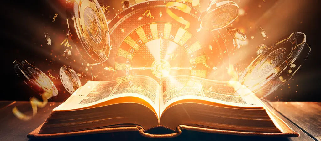 BetInfoTips tud&aacute;st&aacute;r, online kaszin&oacute; lexikon nyitott k&ouml;nyvvel &eacute;s rulett ker&eacute;kkel, ahol a szerencsej&aacute;t&eacute;kok vil&aacute;ga &eacute;letre kel