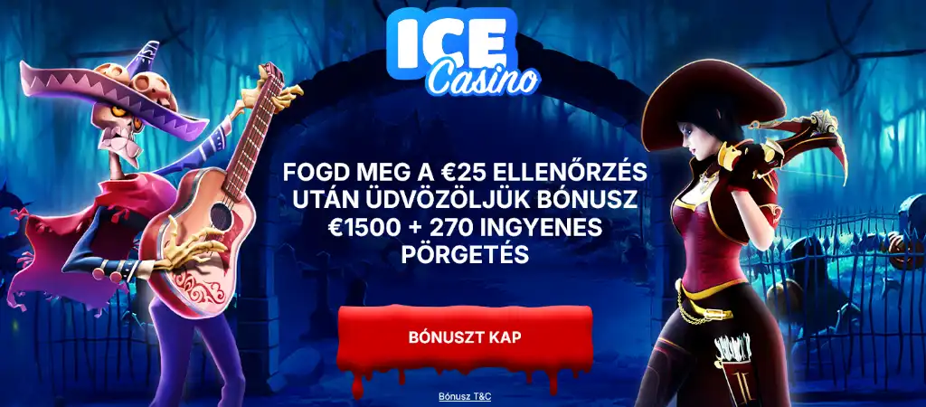 ICE Casino befizet&eacute;s n&eacute;lk&uuml;li b&oacute;nusz magyar j&aacute;t&eacute;kosok sz&aacute;m&aacute;ra, regisztr&aacute;ci&oacute; ut&aacute;ni &uuml;dv&ouml;zlő aj&aacute;nlattal &eacute;s ingyenes p&ouml;rget&eacute;sekkel