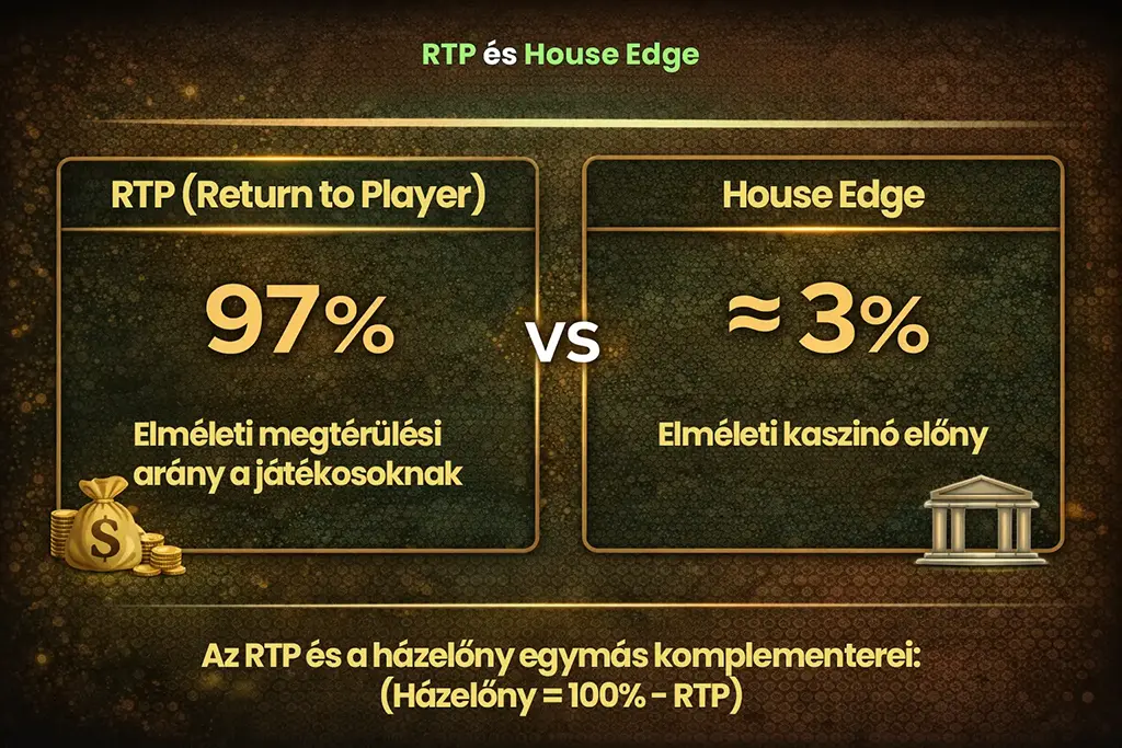 RTP &eacute;s house edge &ouml;sszehasonl&iacute;t&aacute;sa kaszin&oacute; j&aacute;t&eacute;kokban, a j&aacute;t&eacute;kosok visszafizet&eacute;si ar&aacute;nya &eacute;s a kaszin&oacute; matematikai előnye