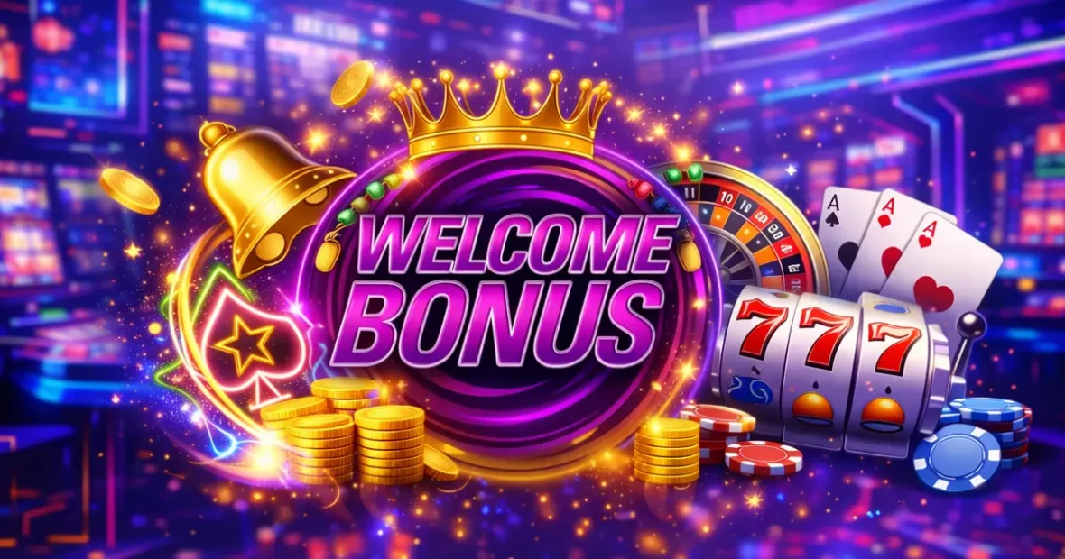 Online kaszinó üdvözlő bónusz látványos grafikával, welcome bonus jelentése és működése