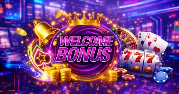 Online kaszinó üdvözlő bónusz látványos grafikával, welcome bonus jelentése és működése